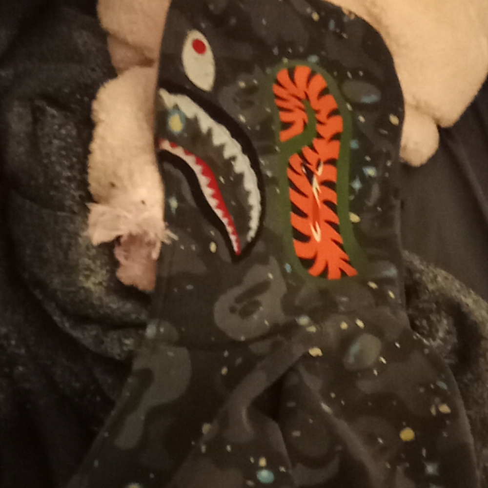 Galaxy gray colored bape hoodie zip up